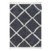 Dywany Lusczow Kusový shaggy koberec BERBER CROSS šedý