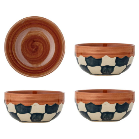 Misky v sadě 4 ks z kameniny 590 ml Check – Bloomingville