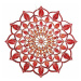 AMADEA Dřevěná dekorace mandala červená 9 cm