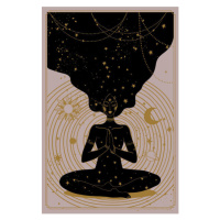Ilustrace A mystical woman sits in a, Tatyana Antusenok, (26.7 x 40 cm)