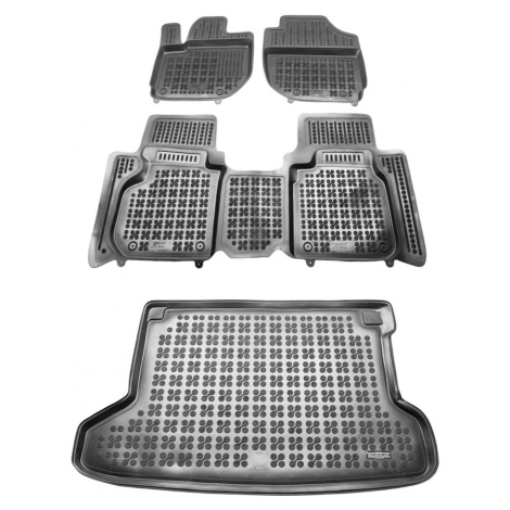 Sada černých koberců gumová rohožka černá Honda Hr-v II 2014-2021 Rezaw-Plast
