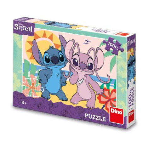 Puzzle Stitch na pláži 100 XL dílků Dino