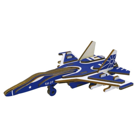 Woodcraft Dřevěné 3D puzzle Bojové letadlo SU27