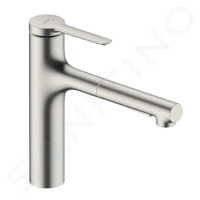 HANSGROHE Zesis M33 Dřezová baterie s výsuvnou sprškou, vzhled nerezu 74822800