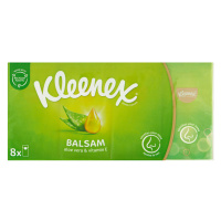 Kleenex Balsam papírové kapesníky 4 vrstvy 8 x 8 ks