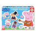 Educa Baby puzzle Prasátko Peppa 2, 5v1 (3-5 dílků)