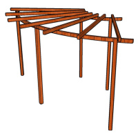 Pergola Linda 12 stojky 7 x 7 cm