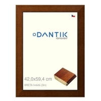 DANTIK rámeček 42 × 59,4, BRETA hnědý plexi čiré