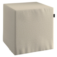 Dekoria Sedák Cube - kostka pevná 40x40x40, šedobežová, 40 x 40 x 40 cm, Amsterdam, 704-52