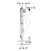 Montážní prvek pro pisoár Geberit Duofix / 112–130 cm / max. 1600 kPa / modrá