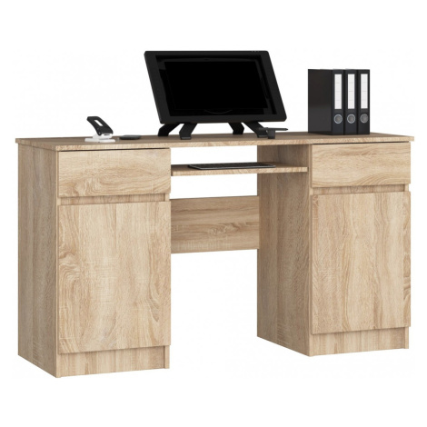 Ak furniture Psací stůl A5 135 cm dub sonoma