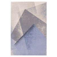 Světle modrý vlněný koberec 200x300 cm Folds – Agnella