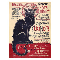 Dřevěné puzzle Art Steinlen Černá kočka, Le Chat Noir 200 dílků