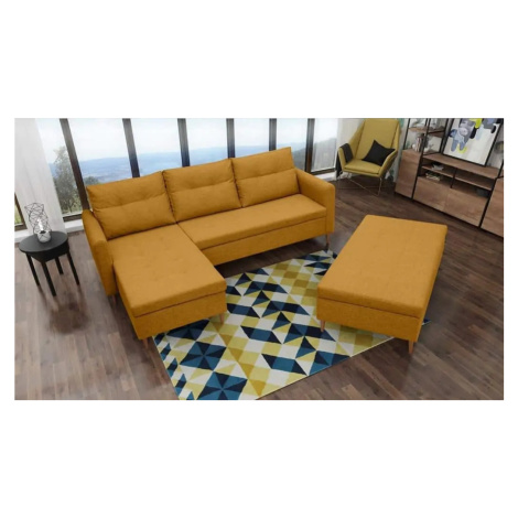 Falco Sedací souprava s taburetem Areon L žlutá