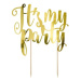 Zápich na dort It´s my party, zlatá, 20,5 cm - PartyDeco
