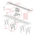 Alcadrain Podlahový žlab s okrajem pro perforovaný rošt APZ9-950M APZ9-950M