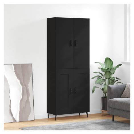 vidaXL Skříň highboard černá 69,5 x 34 x 180 cm kompozitní dřevo