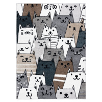 Dywany Łuszczów Dětský kusový koberec Fun Gatti Cats multi - 160x220 cm