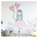 Yokodesign Nálepka na zeď - barevné postavičky - koťátko Velikost: velká - L