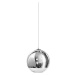 AZzardo SILVER BALL závěsné svítidlo 1x E27 60W bez zdroje 18cm IP20, chromové