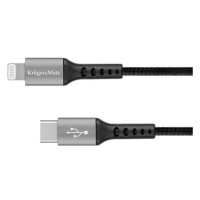 Kabel KRUGER & MATZ KM1267 USB-C/Lightning C94 MFi 1m Black