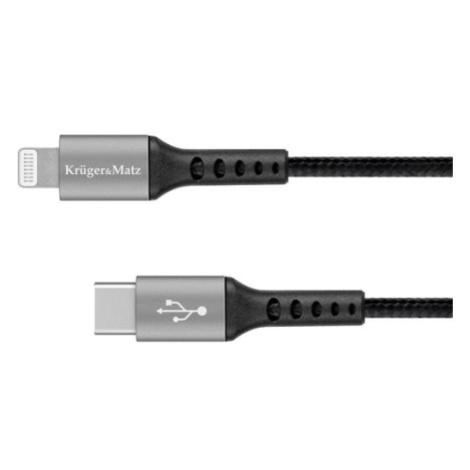 Kabel KRUGER & MATZ KM1267 USB-C/Lightning C94 MFi 1m Black