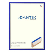 DANTIK rámeček 30 × 40, EVOQUE modrý plexi čiré