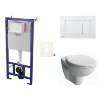 Cenově zvýhodněný závěsný WC set SAT do lehkých stěn / předstěnová montáž+ WC VitrA Normus SIKOS