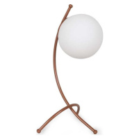 Stolní lampa v bílo-bronzové barvě se skleněným stínidlem (výška 43 cm) Yay – Opviq lights