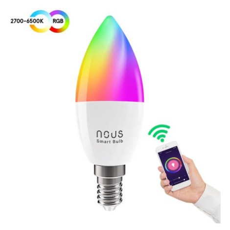 Smart LED žárovka E14 4,5W RGB NOUS P4 WiFi Tuya