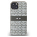 Zadní kryt DKNY PU Leather Repeat Pattern Tonal Stripe pro Apple iPhone 14, béžová