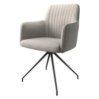 DELIFE Otočná židle Greg-Flex světle šedá plochá tkanina křížová podnož zaoblená otočná