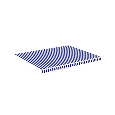 Náhradní plachta na markýzu modro-bílá 4,5 x 3,5 m 311920 SHUMEE
