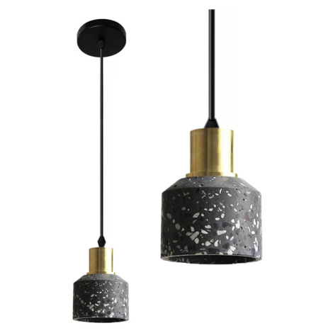 Toolight Betonová závěsná stropní lampa Lastri Black APP930-1CP
