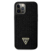 Guess Rhinestones Triangle Metal Logo kryt pro iPhone 12 Pro Max černý