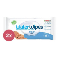 2x WATERWIPES Vlhčené ubrousky bez obsahu plastů 60 ks ( 120 ks )