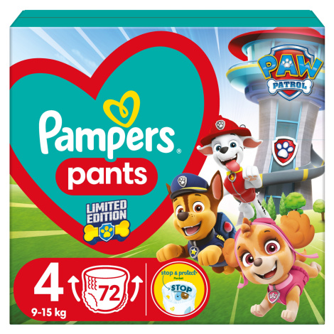 PAMPERS Active Baby Pants Paw Patrol Kalhotkové plenky vel. 4, 9-15 kg, 72 ks