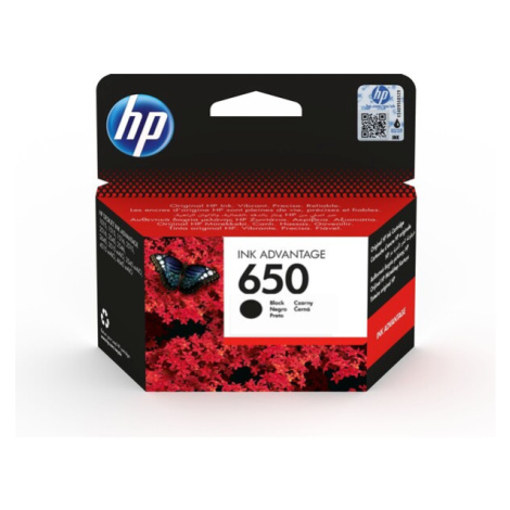 HP 650 Black Ink Cartridge Černá