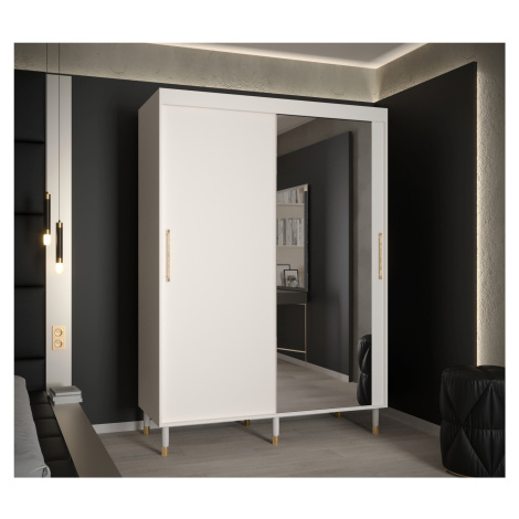 Šatní skříň Abi Calipso T2 Barva korpusu: Bílá, Rozměry: 150 cm, Dveře: Bílá + zrcadlo