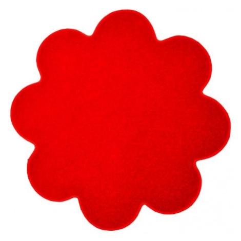 Vopi koberce Kusový koberec Eton červený květina - 160x160 kytka cm