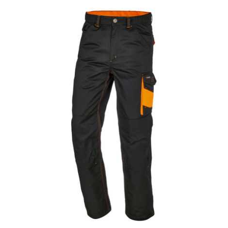 PARKSIDE® Pánské zateplené pracovní kalhoty (58, černá/oranžová)