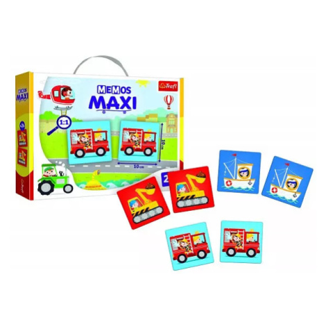 Pexeso Maxi Vozidla 24 kusů společenská hra v krabici 37x29x6cm 24m+ Trefl