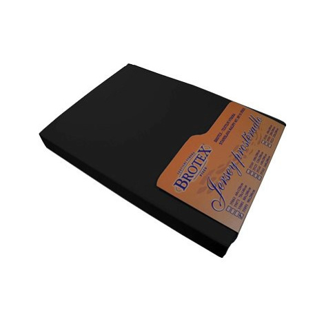 Brotex Jersey prostěradlo černé, 100 × 200 cm
