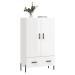 vidaXL Skříň highboard lesklá bílá 69,5 x 31 x 115 cm kompozitní dřevo