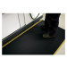 COBA Protiúnavová rohož Orthomat®, PVC s drsným povrchem, výška 9 mm, 18300 x 900 mm, černá/ žlu