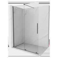 MEXEN/S Velar Sprchová zástěna posuvná Walk-in 130 x 200 cm, transparent 8 mm, grafit metal 871-