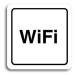 Accept Piktogram "WiFi" (80 × 80 mm) (bílá tabulka - černý tisk)