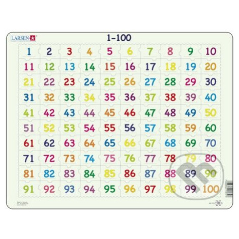 Čísla 1-100 (AR10) - puzzle z kategorie Naučné puzzle DYBERG LARSEN