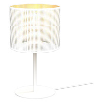 Stolní lampa LOFT SHADE 1xE27/60W/230V pr. 18 cm bílá/zlatá