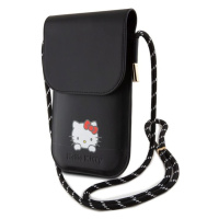 Pouzdro Hello Kitty PU Daydreaming Logo Leather Wallet Phone Bag Black